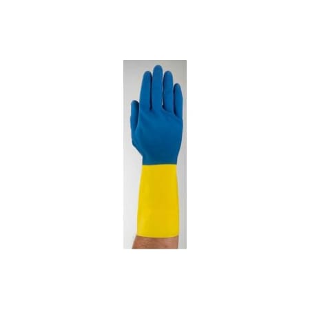 Ansell Chemical Resistant Gloves, Natural Rubber Latex and Neoprene Blend Coating, 12.8 in L, 8, 12 PK 192243